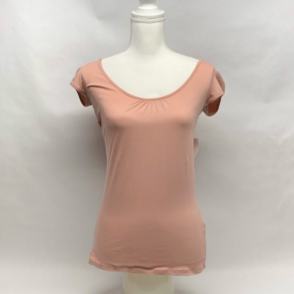 Charlotte Russe Pink Lace Back Blouse